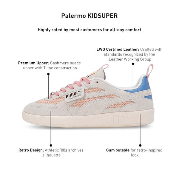 PUMA x KidSuper Palermo Sneakers, Warm White-Warm White, extralarge-IND