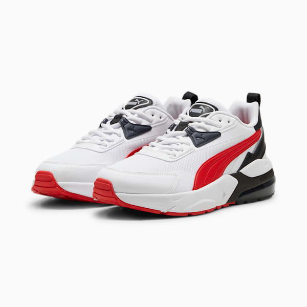 Vis2K Wide Men's Sneakers, PUMA White-For All Time Red-PUMA Black, extralarge