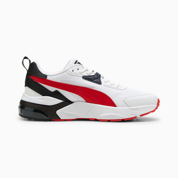 Tenis anchos para hombre Vis2K, PUMA White-For All Time Red-PUMA Black, extralarge