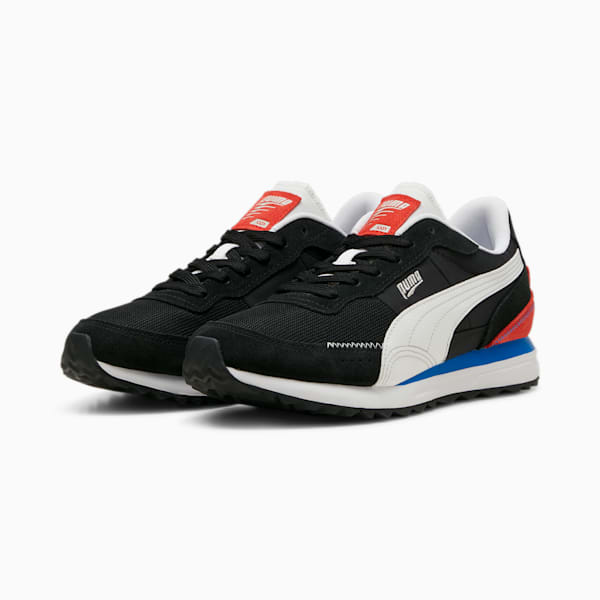 Road Rider Suede Unisex Sneakers, PUMA Black-PUMA White, extralarge-IND