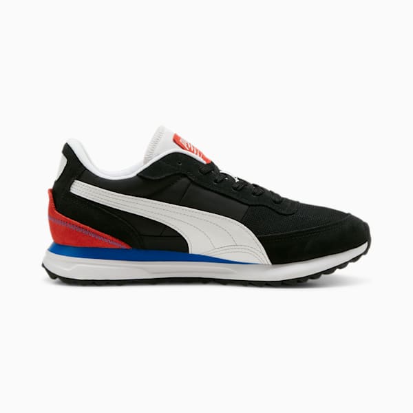 Road Rider Suede Unisex Sneakers, PUMA Black-PUMA White, extralarge-IND