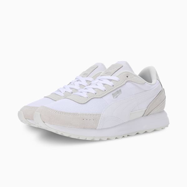 Road Rider Suede Sneakers, PUMA White-Vapor Gray, extralarge-IND