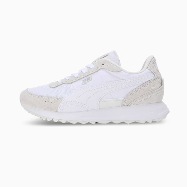 Road Rider Suede Sneakers, PUMA White-Vapor Gray, extralarge-IND
