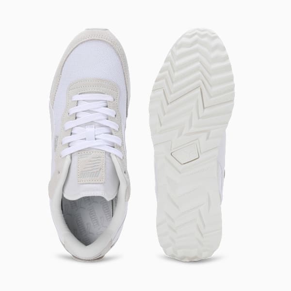 Road Rider Suede Sneakers, PUMA White-Vapor Gray, extralarge-IND