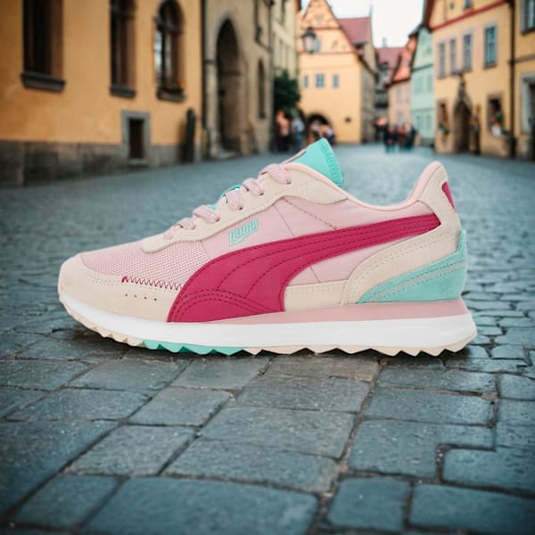 Road Rider Suede Sneakers, Mauve Mist-Magenta Gleam, extralarge-IND