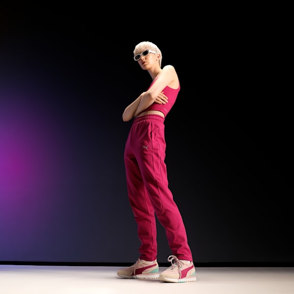 Road Rider Suede Sneakers, Mauve Mist-Magenta Gleam, extralarge-IND