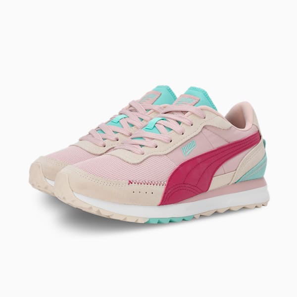 Road Rider Suede Sneakers, Mauve Mist-Magenta Gleam, extralarge-IND