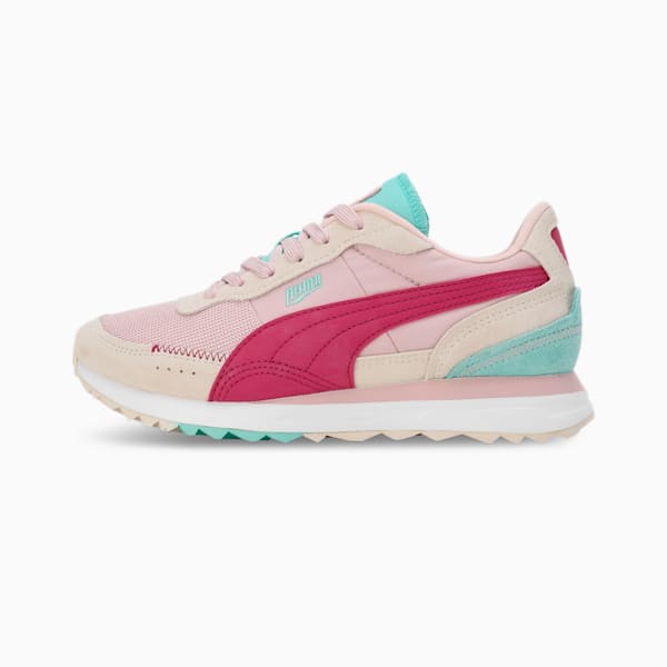 Road Rider Suede Sneakers, Mauve Mist-Magenta Gleam, extralarge-IND