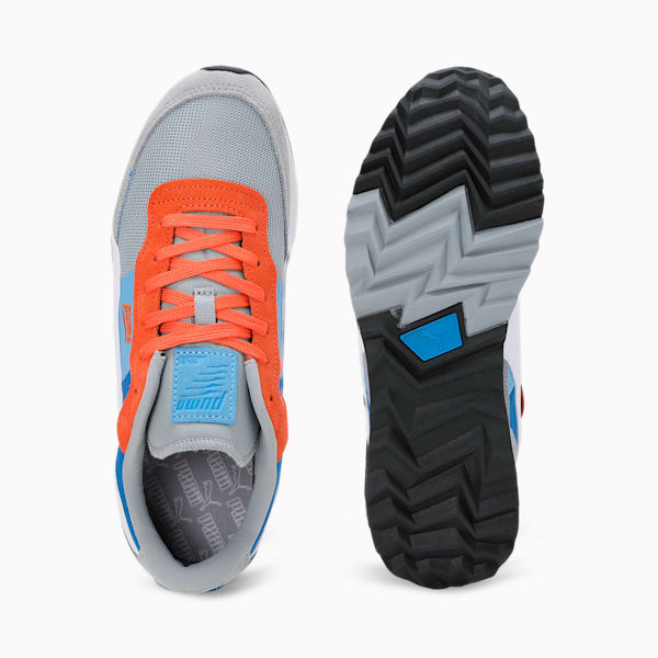Road Rider Suede Sneakers, Cool Mid Gray-Bluemazing, extralarge-IND