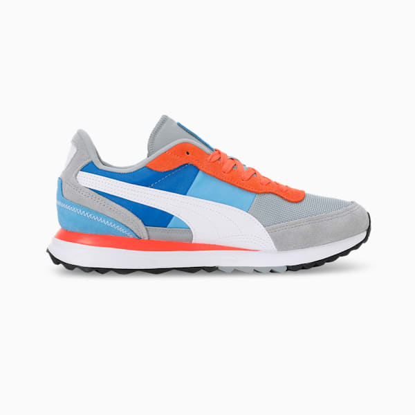 Road Rider Suede Sneakers, Cool Mid Gray-Bluemazing, extralarge-IND