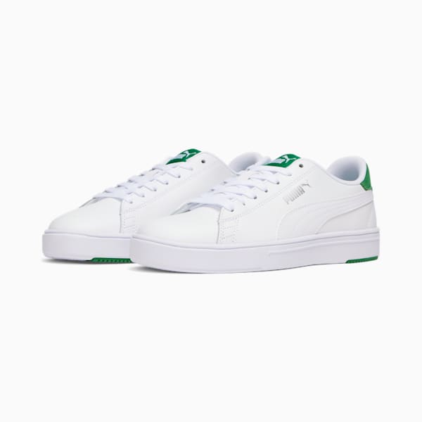 Sneakers Serve Pro Lite Femme, Puma White-Puma White-Amazon Green-Puma Silver, extralarge