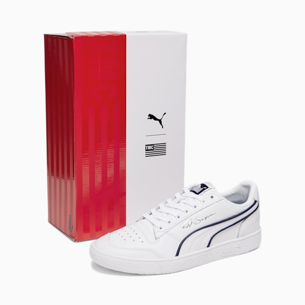 Tenis para hombre PUMA x TMC Ralph Sampson All Star, PUMA White-PUMA Navy-PUMA Silver, extralarge