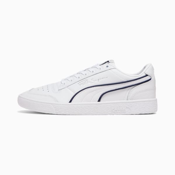 Tenis para hombre PUMA x TMC Ralph Sampson All Star, PUMA White-PUMA Navy-PUMA Silver, extralarge