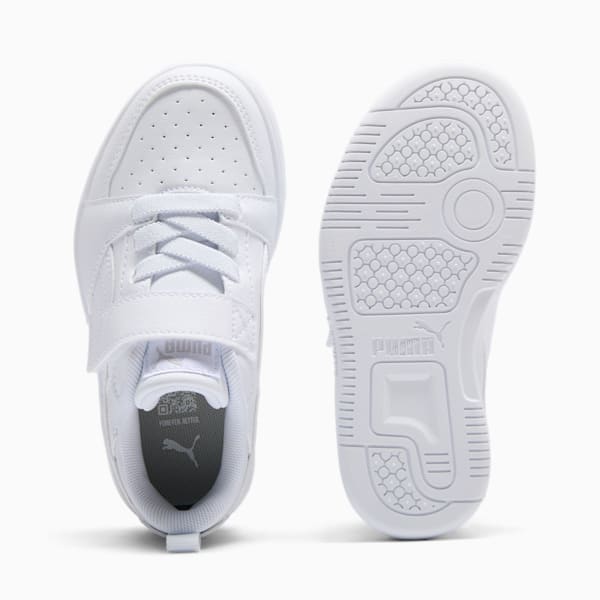 Puma Rebound V6 Lo Little Kids' Sneakers, PUMA White-Cool Light Gray, extralarge