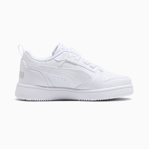 Puma Rebound V6 Lo Little Kids' Sneakers, PUMA White-Cool Light Gray, extralarge