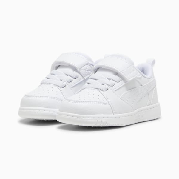PUMA Rebound v6 Lo Toddlers' Sneakers, PUMA White-Cool Light Gray, extralarge
