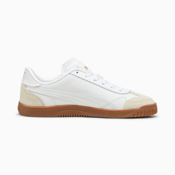 Tenis para hombre PUMA Club 5v5 Lux, Alpine Snow-PUMA White-PUMA Gold, extralarge