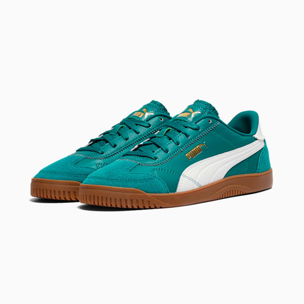 PUMA Club 5v5 Lux Men's Sneakers, Wild Green-PUMA White-PUMA Gold, extralarge