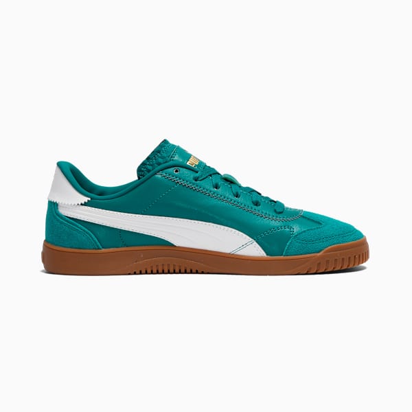 PUMA Club 5v5 Lux Men's Sneakers, Wild Green-PUMA White-PUMA Gold, extralarge