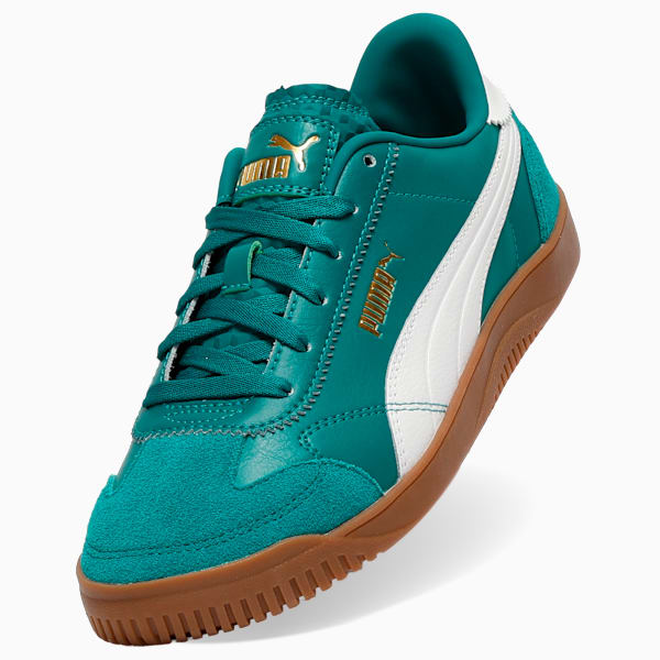 PUMA Club 5v5 Lux Men's Sneakers, Wild Green-PUMA White-PUMA Gold, extralarge