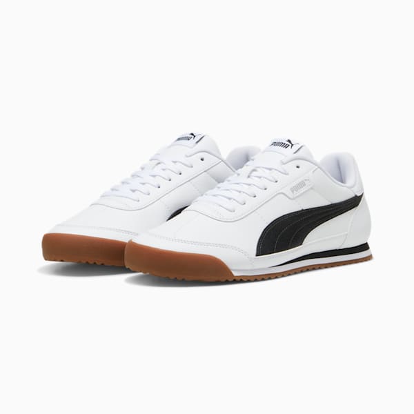 Tenis PUMA Turino II para hombre, PUMA White-PUMA Black-Cool Light Gray, extralarge