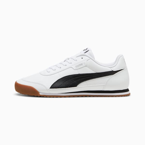 Tenis PUMA Turino II para hombre, PUMA White-PUMA Black-Cool Light Gray, extralarge