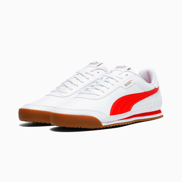 PUMA Turino II Men's Sneakers, PUMA White-PUMA Red-PUMA Gold, extralarge