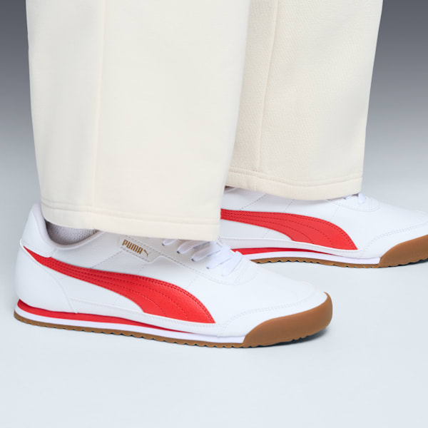 Sneakers PUMA Turino II Homme, PUMA White-PUMA Red-PUMA Gold, extralarge