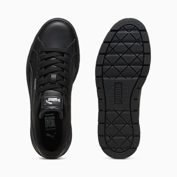 ウィメンズ カルメン 2 レザー スニーカー, PUMA Black-PUMA Black-PUMA Silver, extralarge-JPN