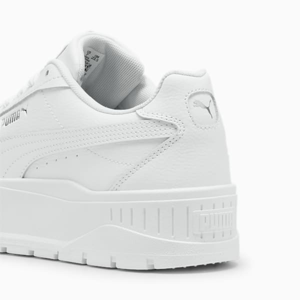 ウィメンズ カルメン 2 レザー スニーカー, PUMA White-PUMA White-PUMA Silver, extralarge-JPN