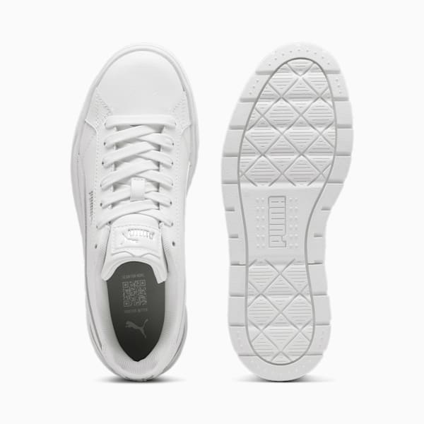 ウィメンズ カルメン 2 レザー スニーカー, PUMA White-PUMA White-PUMA Silver, extralarge-JPN