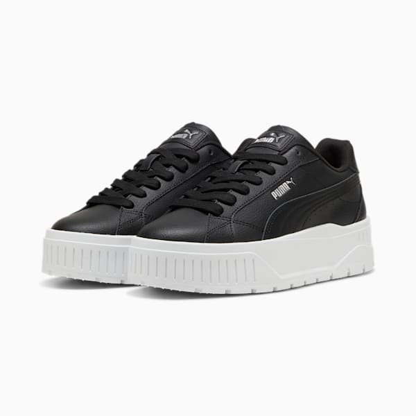 ウィメンズ カルメン 2 レザー スニーカー, PUMA Black-PUMA Black-PUMA White, extralarge-JPN