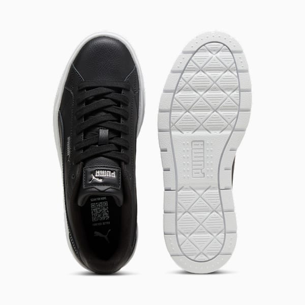 ウィメンズ カルメン 2 レザー スニーカー, PUMA Black-PUMA Black-PUMA White, extralarge-JPN