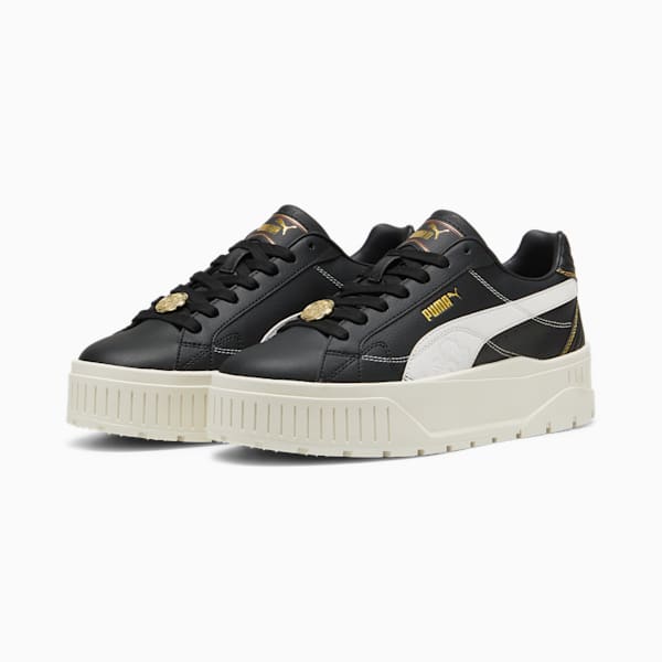 Tenis para mujer Karmen II Class Act, PUMA Black-PUMA White-PUMA Gold, extralarge