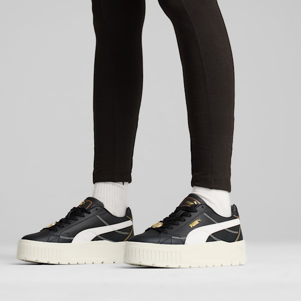 Tenis para mujer Karmen II Class Act, PUMA Black-PUMA White-PUMA Gold, extralarge