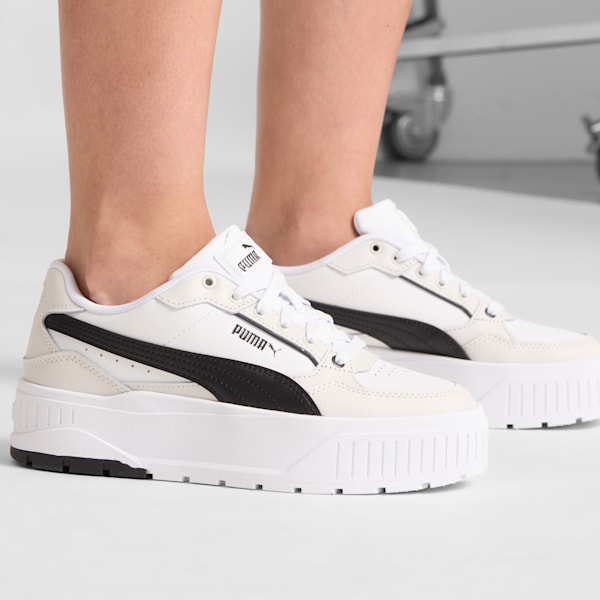 Sneakers Karmen II Idol Femme, PUMA White-PUMA Black-Feather Gray, extralarge