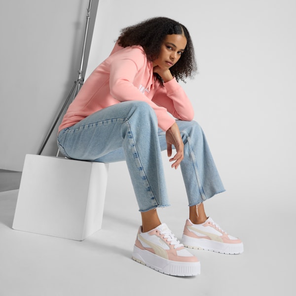 Karmen II Idol Women's Sneakers, PUMA White-Alpine Snow-Rose Quartz, extralarge