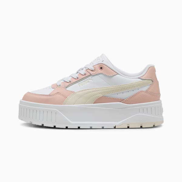 Karmen II Idol Women's Sneakers, PUMA White-Alpine Snow-Rose Quartz, extralarge