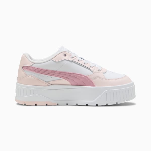 Karmen II Idol Women's Sneakers, PUMA White-Poised Pink-Jasmine Flower, extralarge
