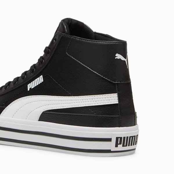 Tenis para hombre Court Classic Vulc Retro C, PUMA Black-PUMA White, extralarge