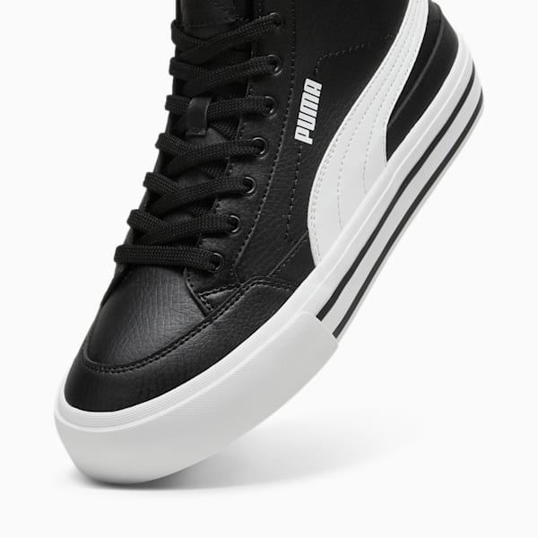 Tenis para hombre Court Classic Vulc Retro C, PUMA Black-PUMA White, extralarge