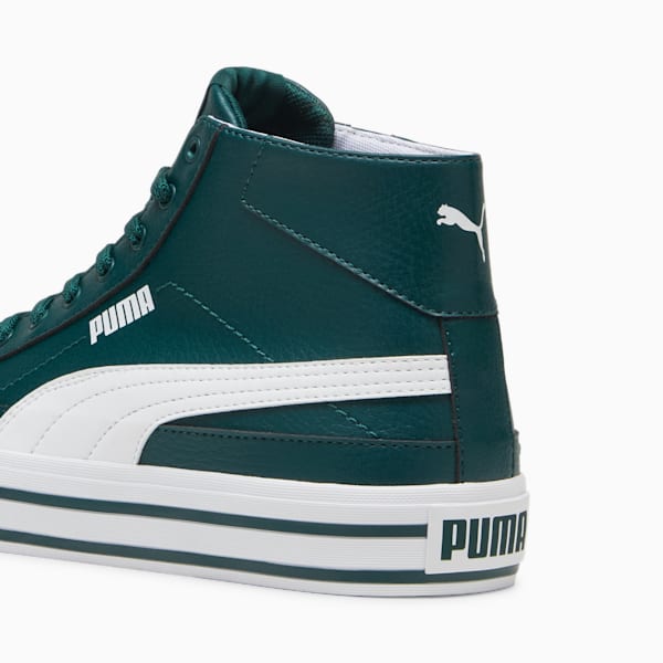 Court Classic Vulc Mid Men's Sneakers, Dark Myrtle-PUMA White, extralarge