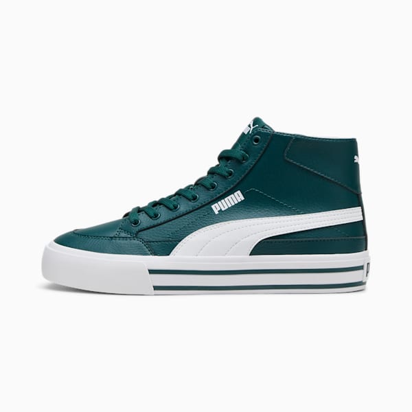 Tenis de cuello medo Court Classic Vulc, Dark Myrtle-PUMA White, extralarge