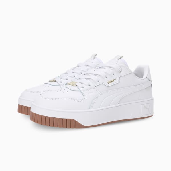 Carina Street Lux Women's Sneakers, PUMA White-PUMA White-PUMA Gold, extralarge-IND