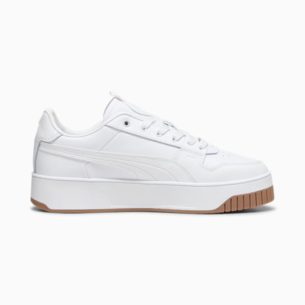 Tenis Mujer Carina Street Lux, PUMA White-PUMA White-PUMA Gold, extralarge