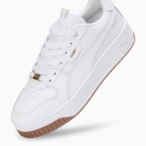 Carina Street Lux Women's Sneakers, PUMA White-PUMA White-PUMA Gold, extralarge-IND