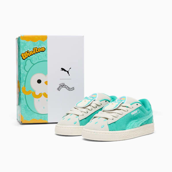 PUMA x SQUISHMALLOWS Suede XL Winston Little Kids' Sneakers, Warm White-Alpine Snow-Elektro Pool, extralarge