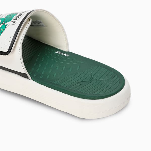Softride Super Men's Slides, Vine-Warm White-Pure Green, extralarge-IND