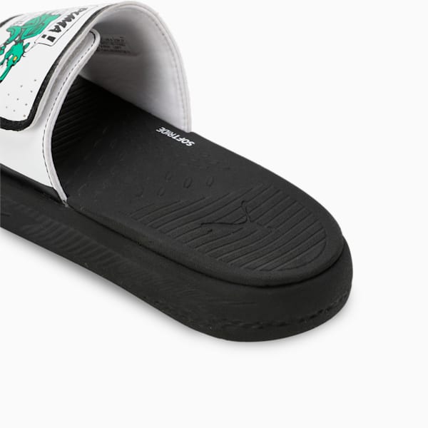 Softride Super Men's Slides, PUMA Black-PUMA White-Pure Green, extralarge-IND