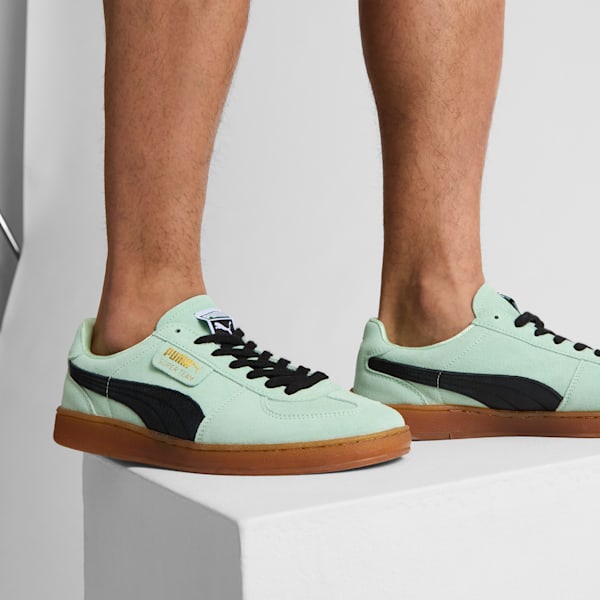 Super Team Suede Sneakers, Fresh Mint-PUMA White-Gum, extralarge